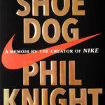 Danielle Art Original Acrylic and Oil Paintings Shoe Dog book cover: memoir by Nike creator Phil Knight.