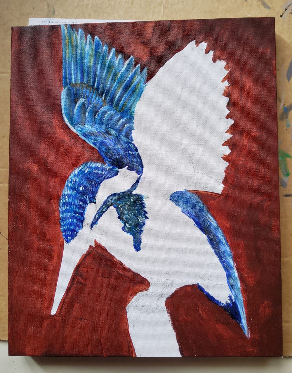 Original Acrylic Painting - Kingfisher - Image 8