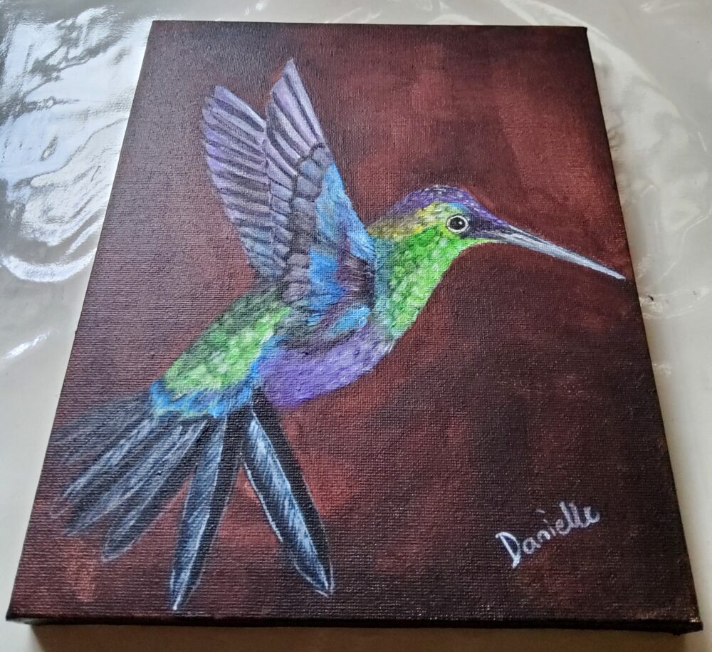 Original Acrylic Painting - Hummingbird - Image 5