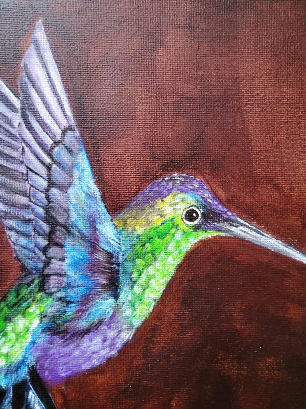 Original Acrylic Painting - Hummingbird - Image 3