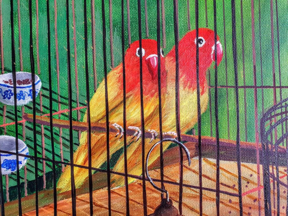 Original Acrylic Painting - Caged and Uncaged - Image 10