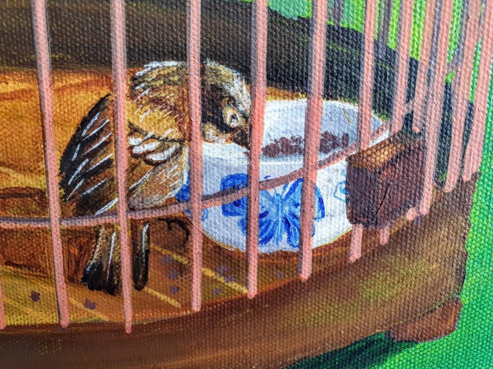 Original Acrylic Painting - Caged and Uncaged - Image 5