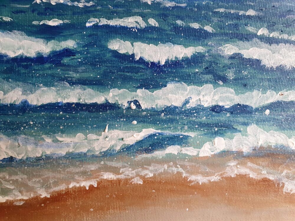 Original Acrylic Painting - Dusk at the Beach - Image 5