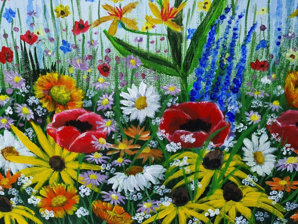 Original Acrylic Painting - Wild Flowers - Image 3