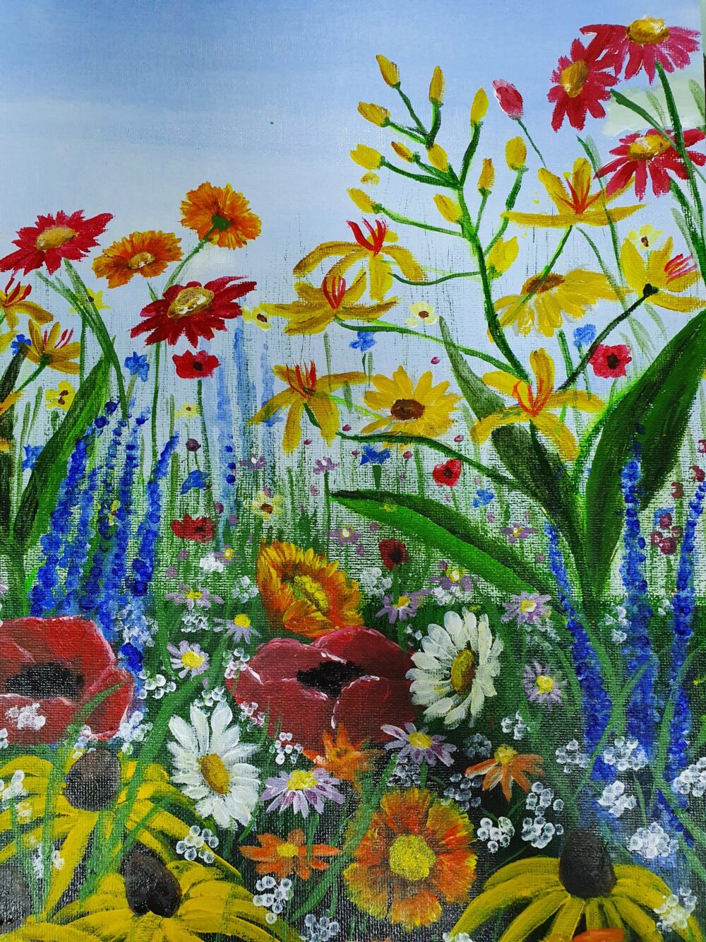 Original Acrylic Painting - Wild Flowers - Image 4