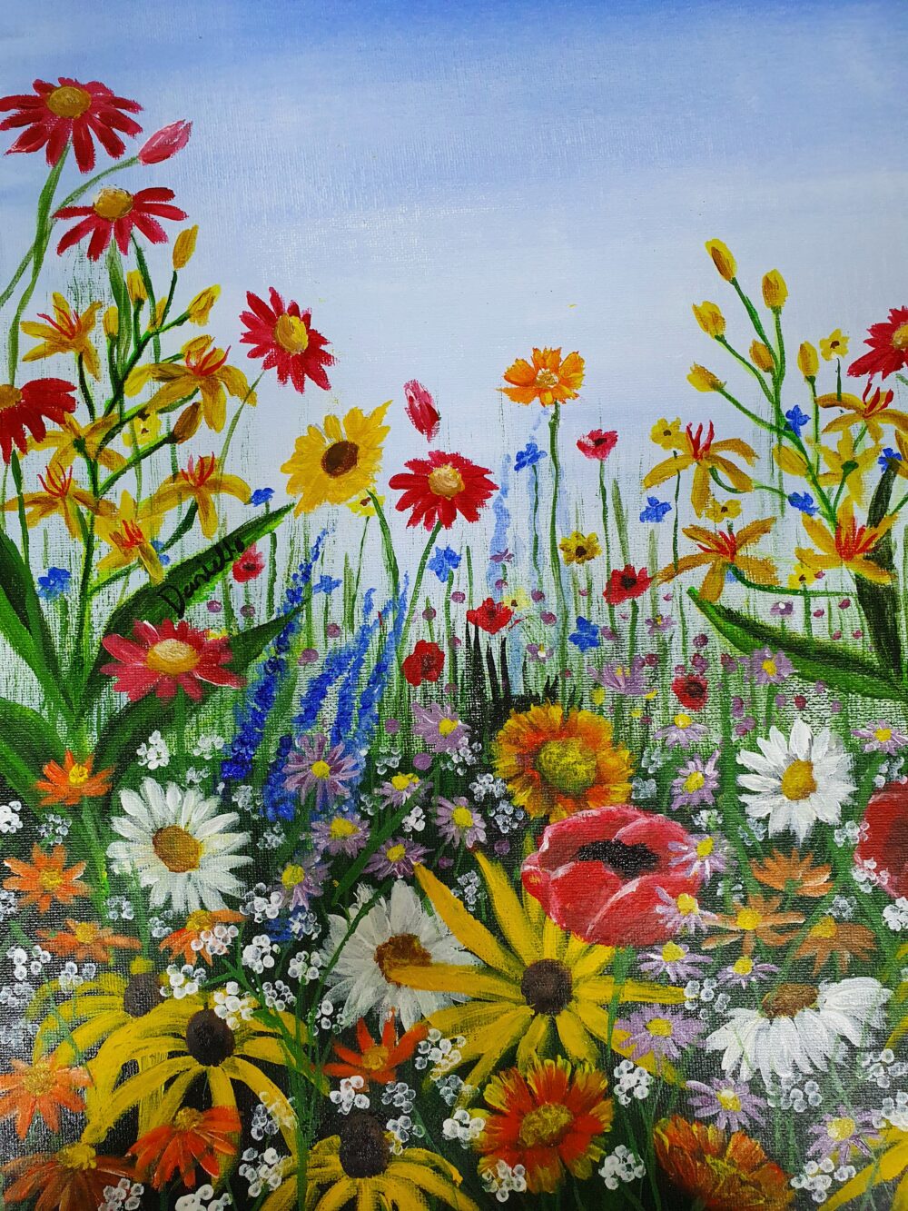 Original Acrylic Painting - Wild Flowers - Image 6