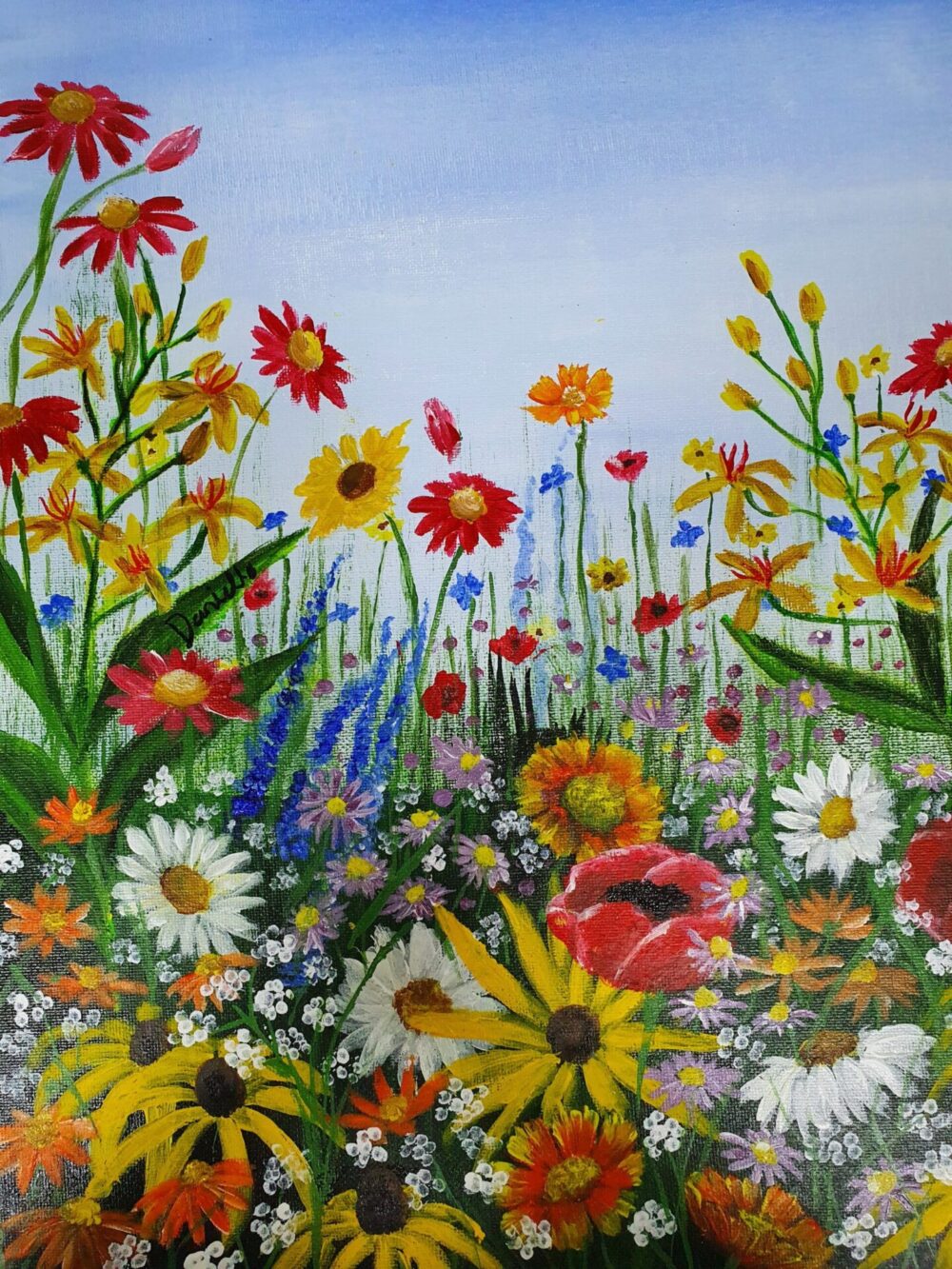 Original Acrylic Painting - Wild Flowers - Image 6