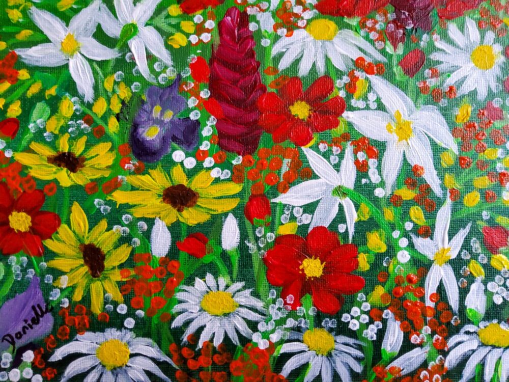 Original Acrylic Painting - Wild Flowers 2 - Image 3