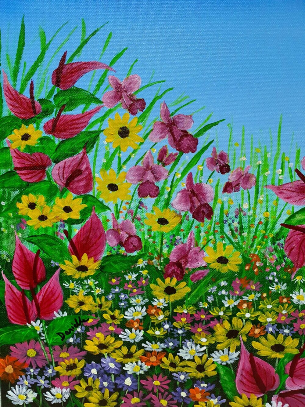 Original  acrylic painting - Wild Flowers 5 - Image 7