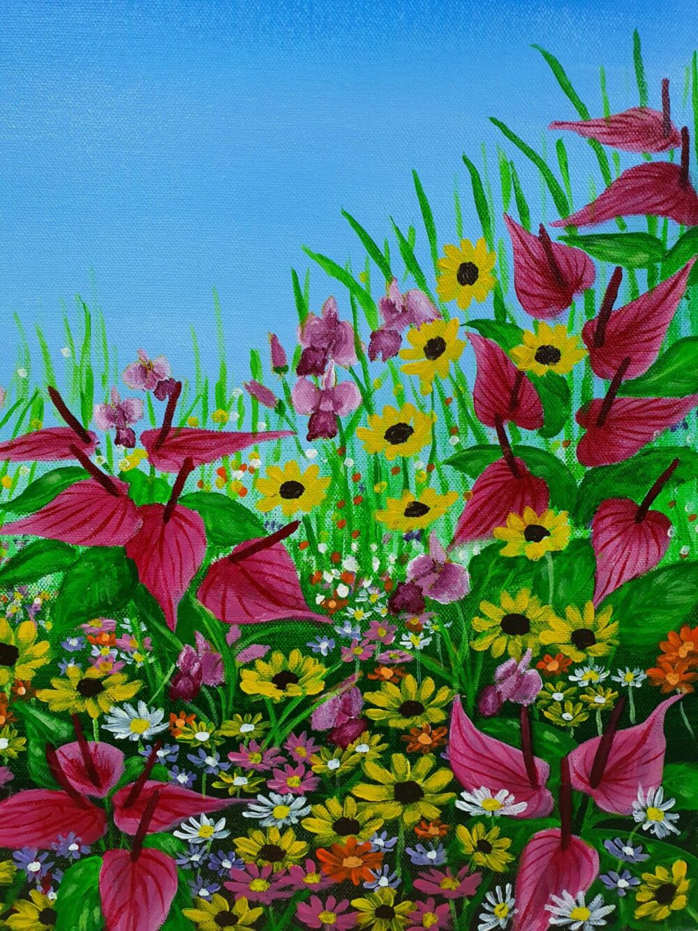 Original  acrylic painting - Wild Flowers 5 - Image 6