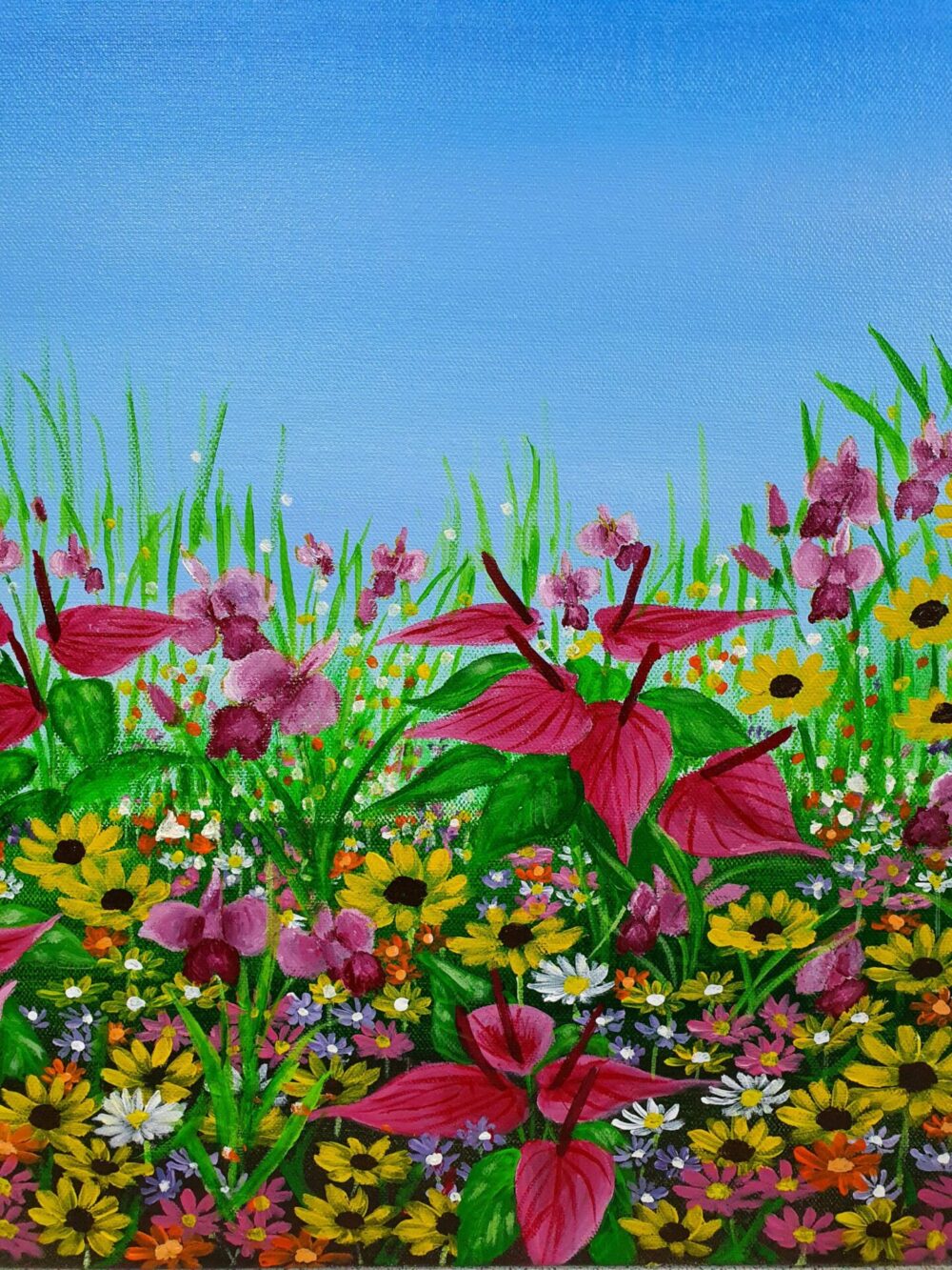 Original  acrylic painting - Wild Flowers 5 - Image 5