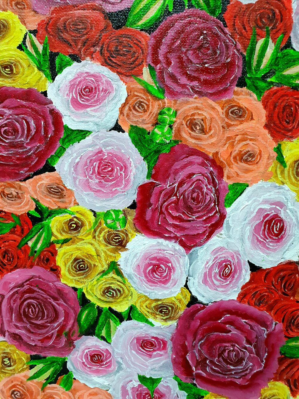 Original Acrylic Painting - La Vie en Rose - Image 3