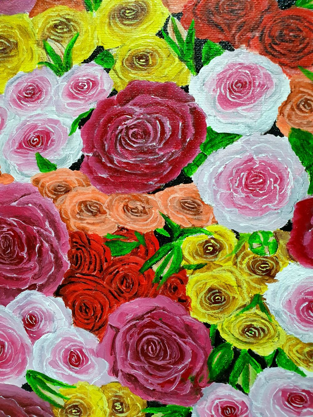 Original Acrylic Painting - La Vie en Rose - Image 4