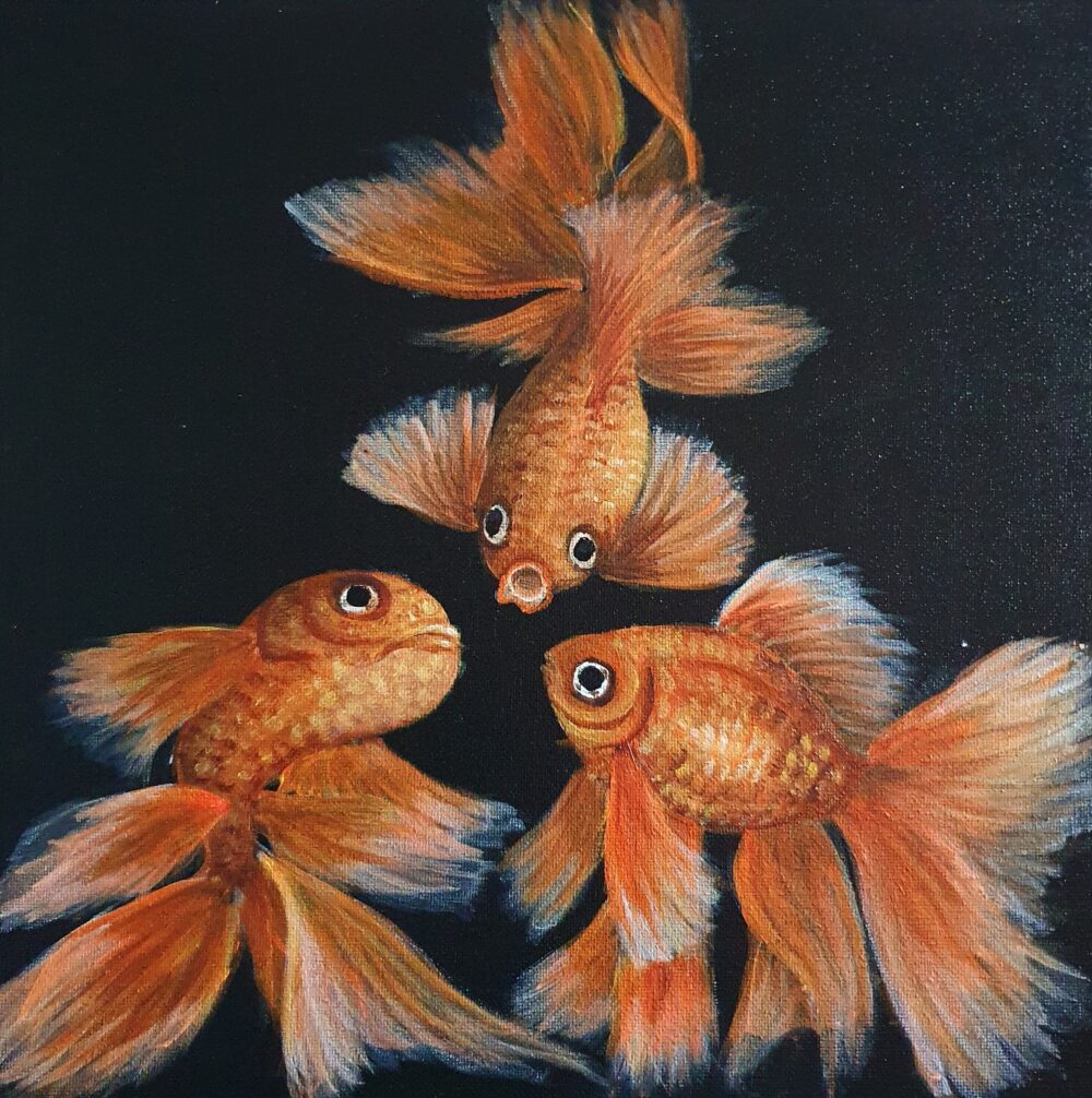 Original Acrylic Painting- Goldfish 1