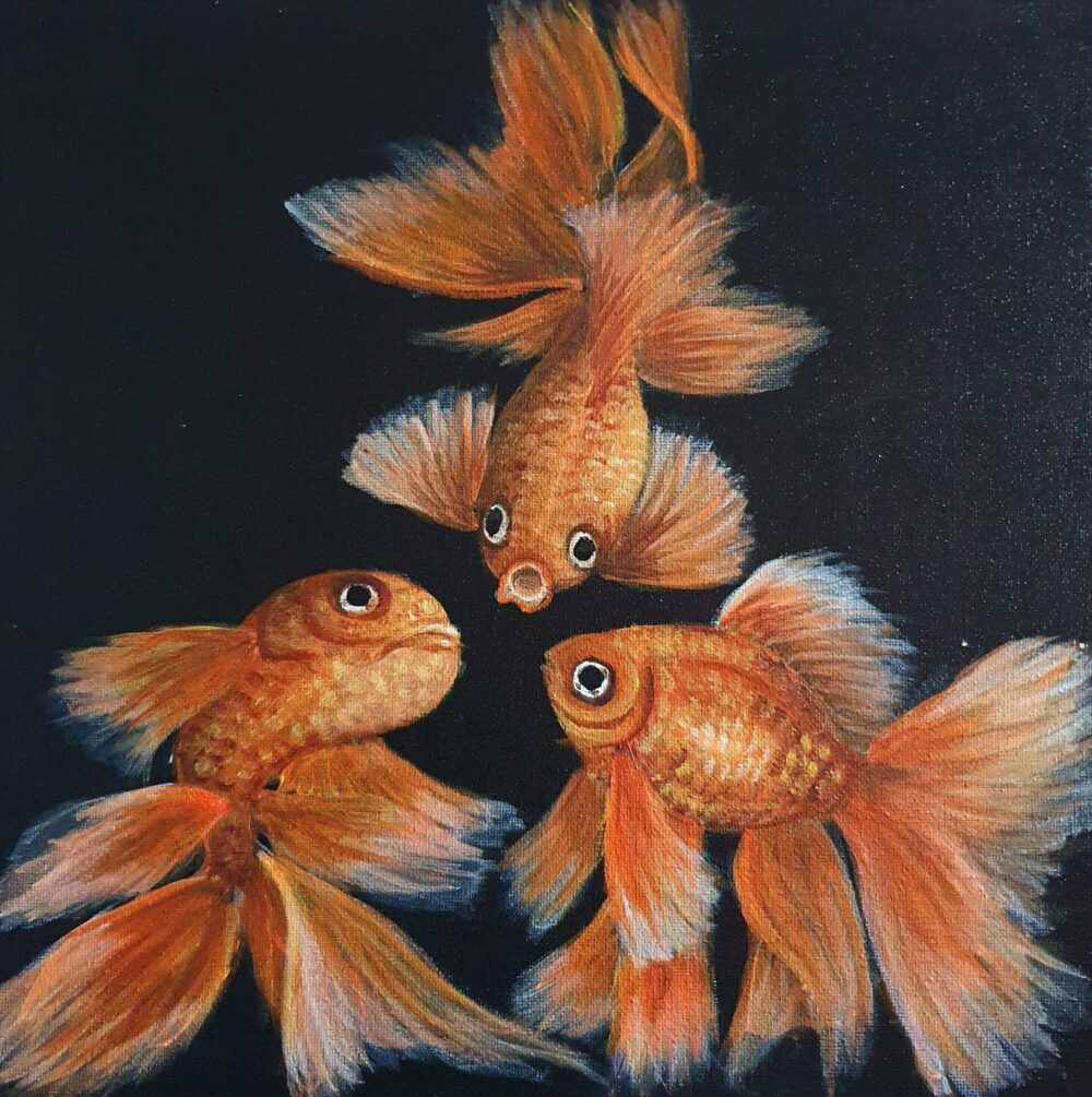 Original Acrylic Painting- Goldfish 1