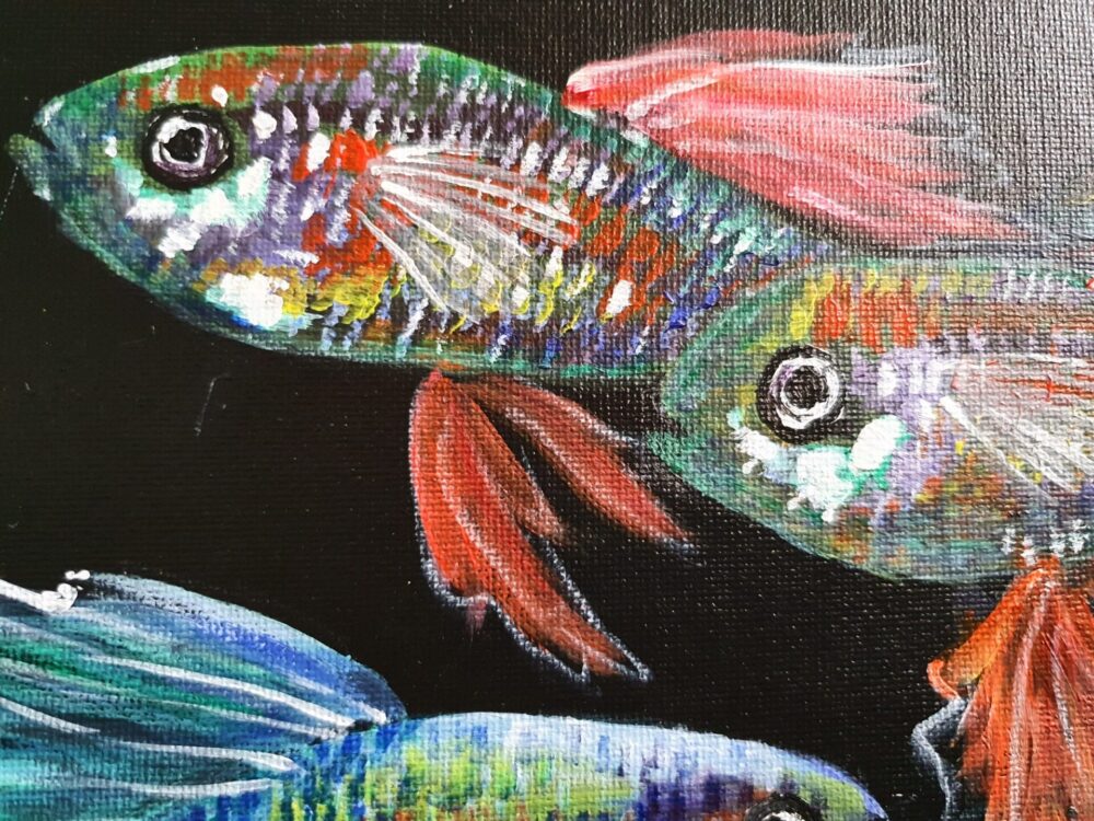 Original Acrylic Painting - Guppies 2 - Image 3