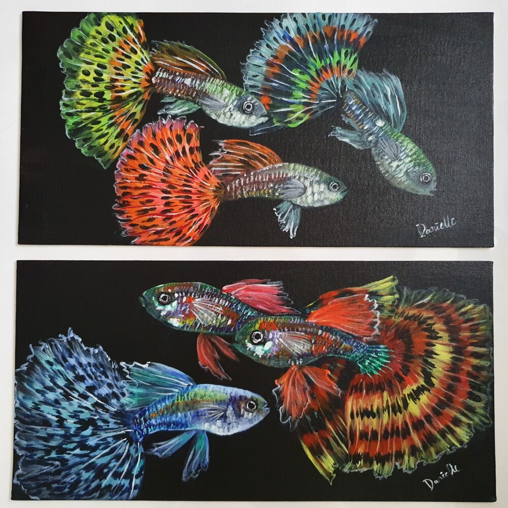 Original Acrylic Painting - Guppies 2 - Image 6