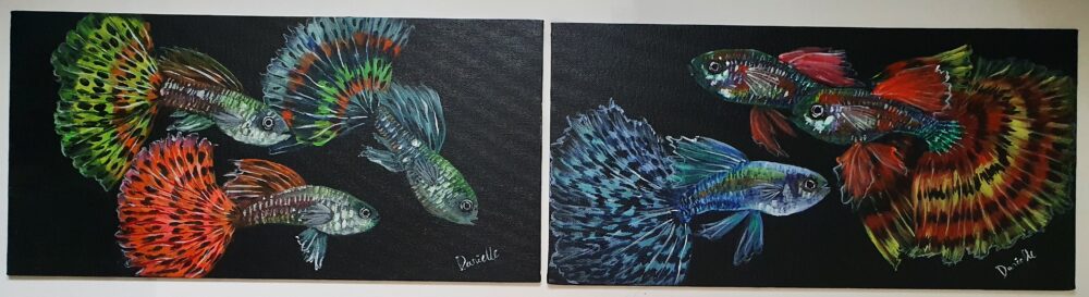 Original Acrylic Painting - Guppies 2 - Image 7