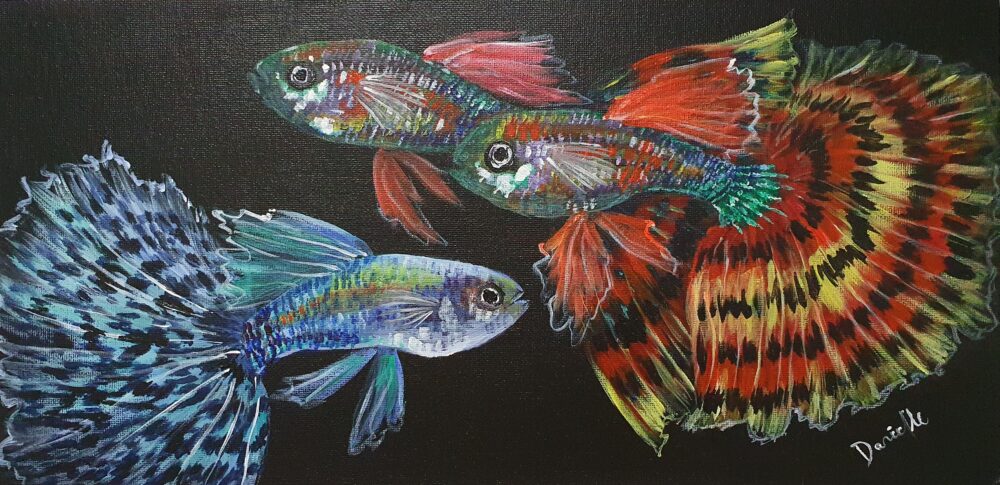 Original Acrylic Painting - Guppies 2