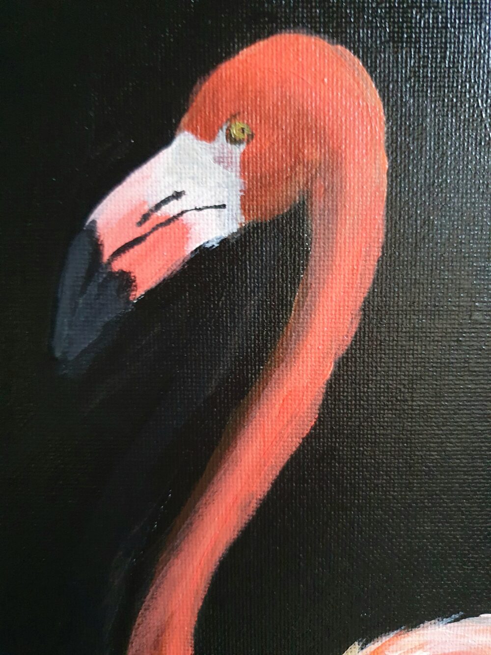 New Acrylic Painting - Flamingo 2 - Image 3