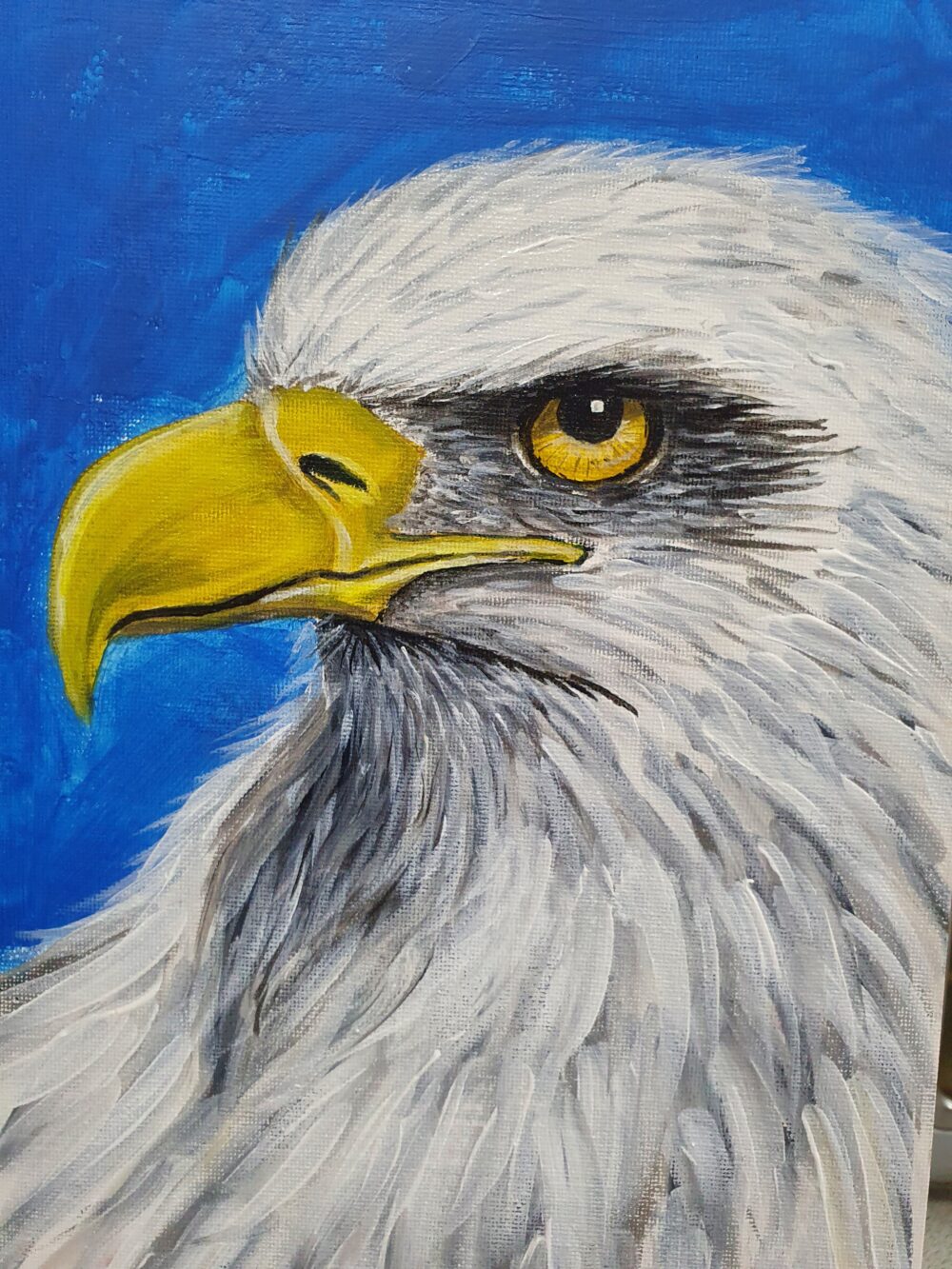 New Acrylic Painting - Bald Eagle Close-up - Image 5