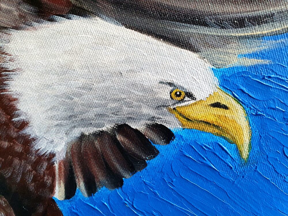 New Acrylic Painting - Bald Eagle Takes Flight - Image 4