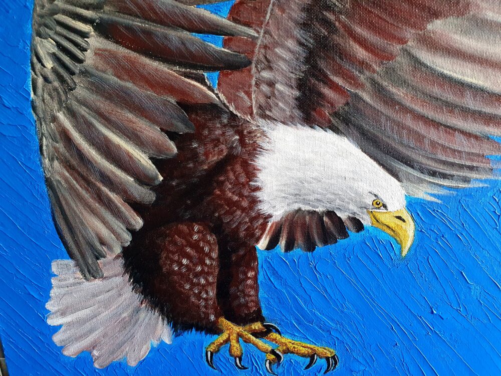 New Acrylic Painting - Bald Eagle Takes Flight - Image 6