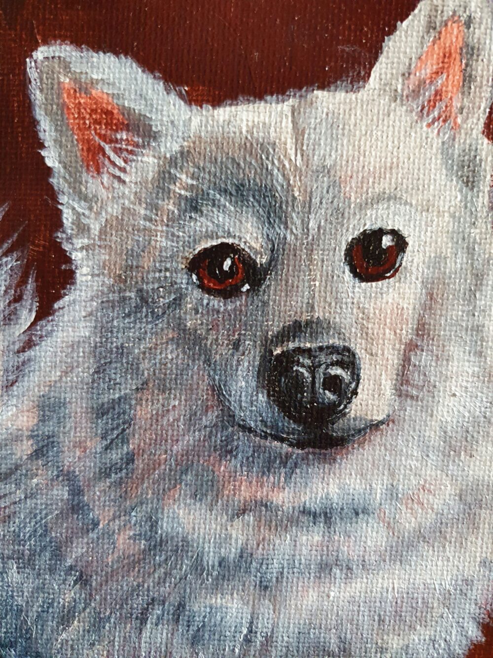 New Acrylic Painting - White Doggy - Image 4