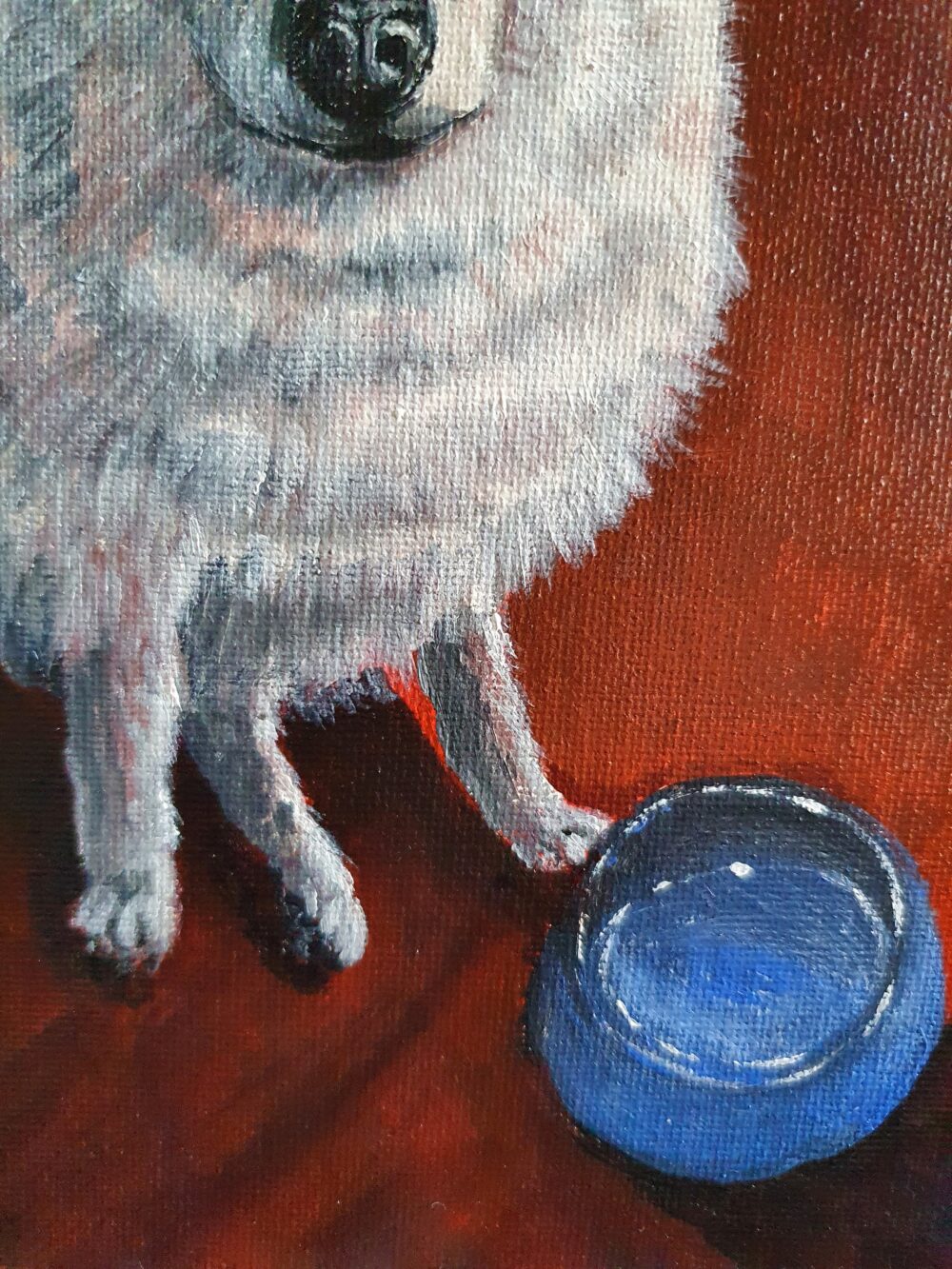 New Acrylic Painting - White Doggy - Image 6