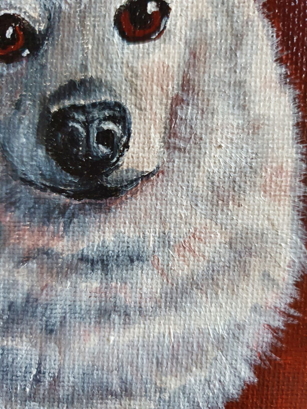 New Acrylic Painting - White Doggy - Image 5