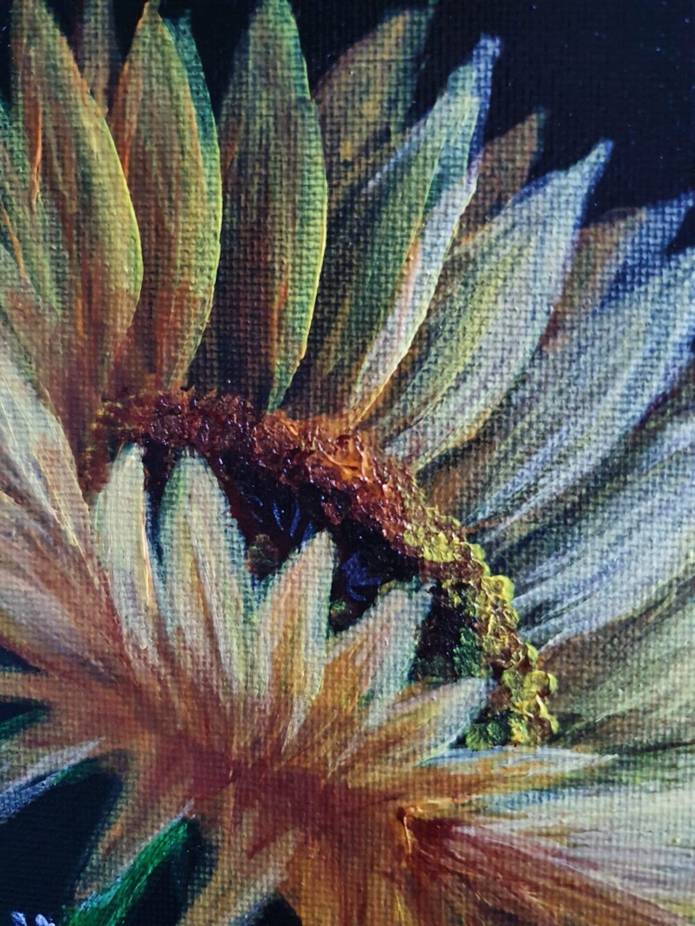 New Acrylic Painting -  Sunflower 1 - Image 2