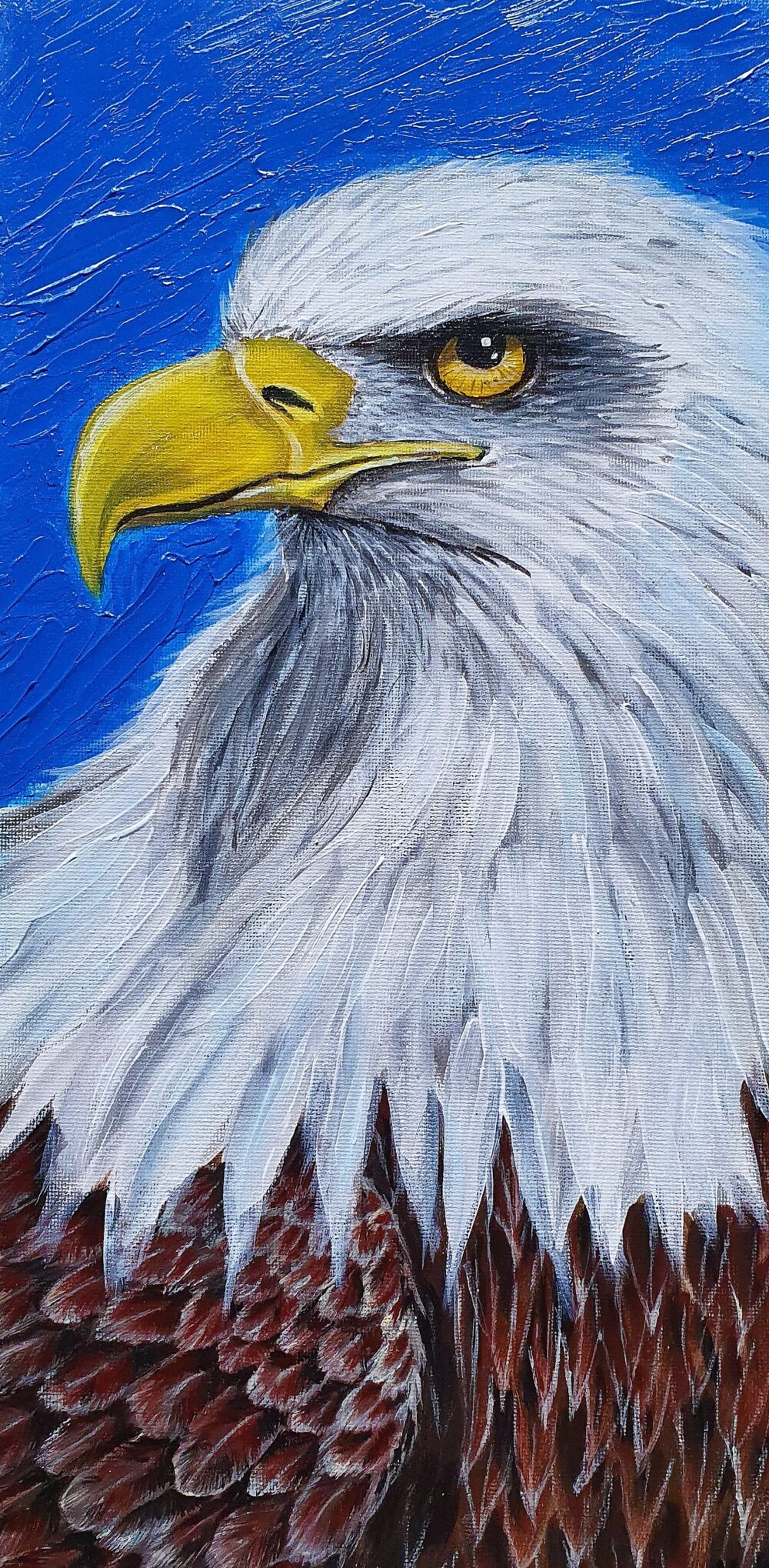 New Acrylic Painting - Bald Eagle Close-up