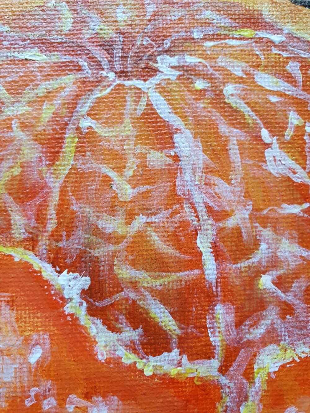 Original Acrylic Painting - Mandarin Orange 2 - Image 2