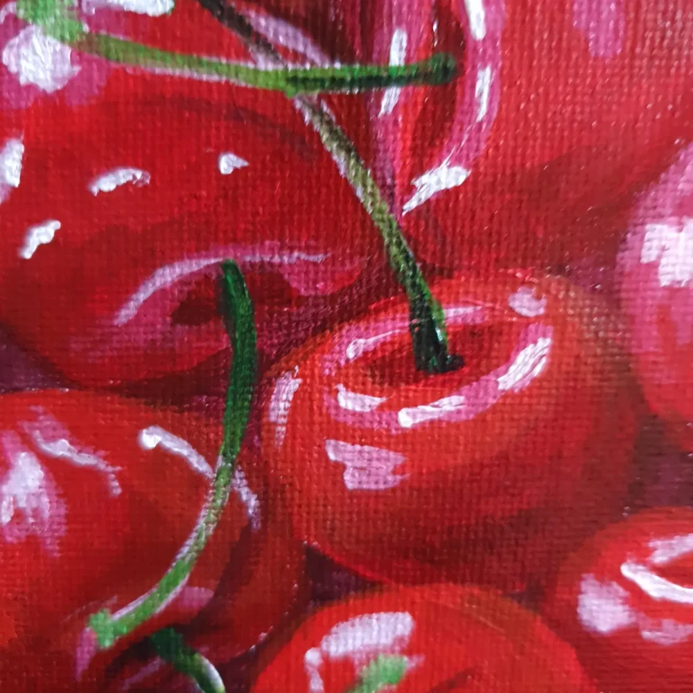 Original Acrylic Painting - Top it off with Cherries - Image 5