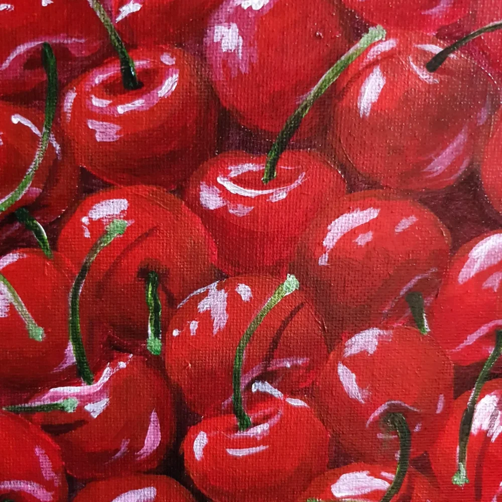 Original Acrylic Painting - Top it off with Cherries - Image 6