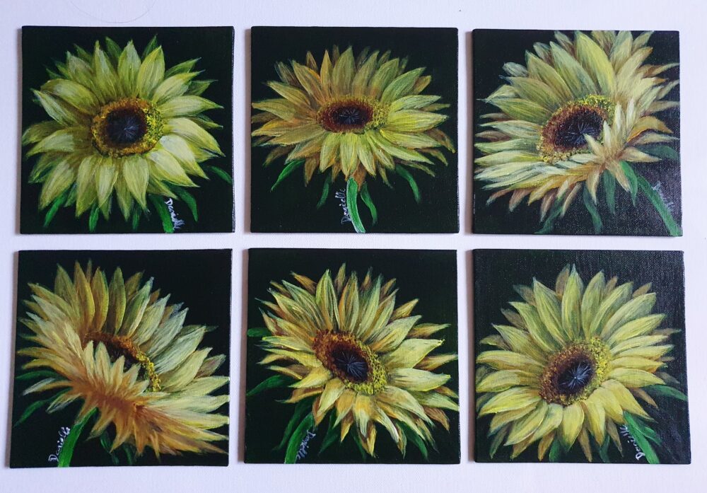 New Acrylic Painting - Sunflower 3 - Image 3