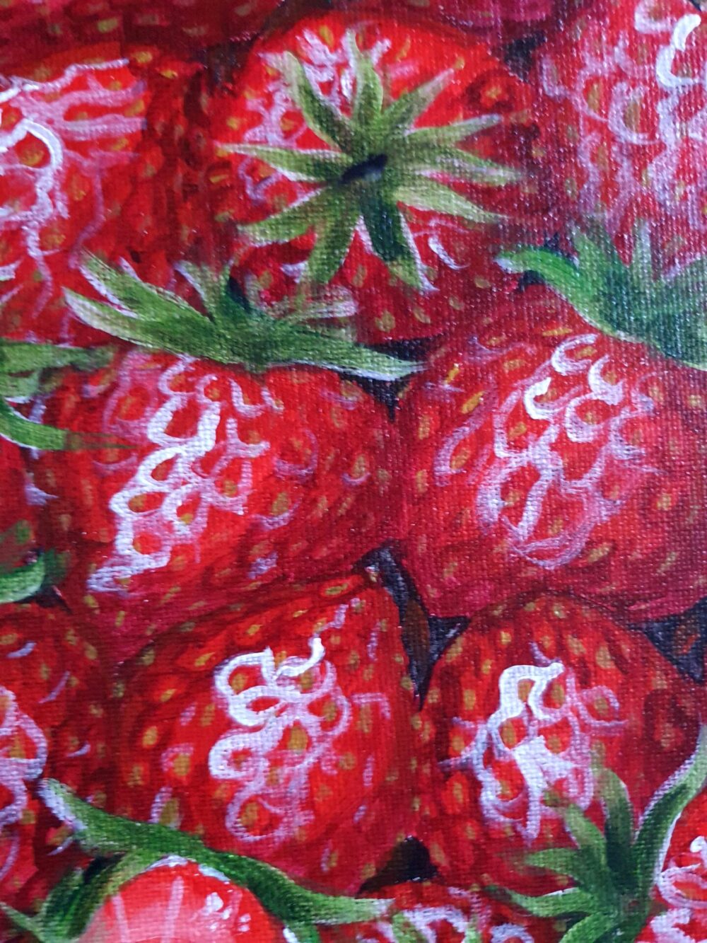 New Acrylic Painting - Strawberries - Image 3