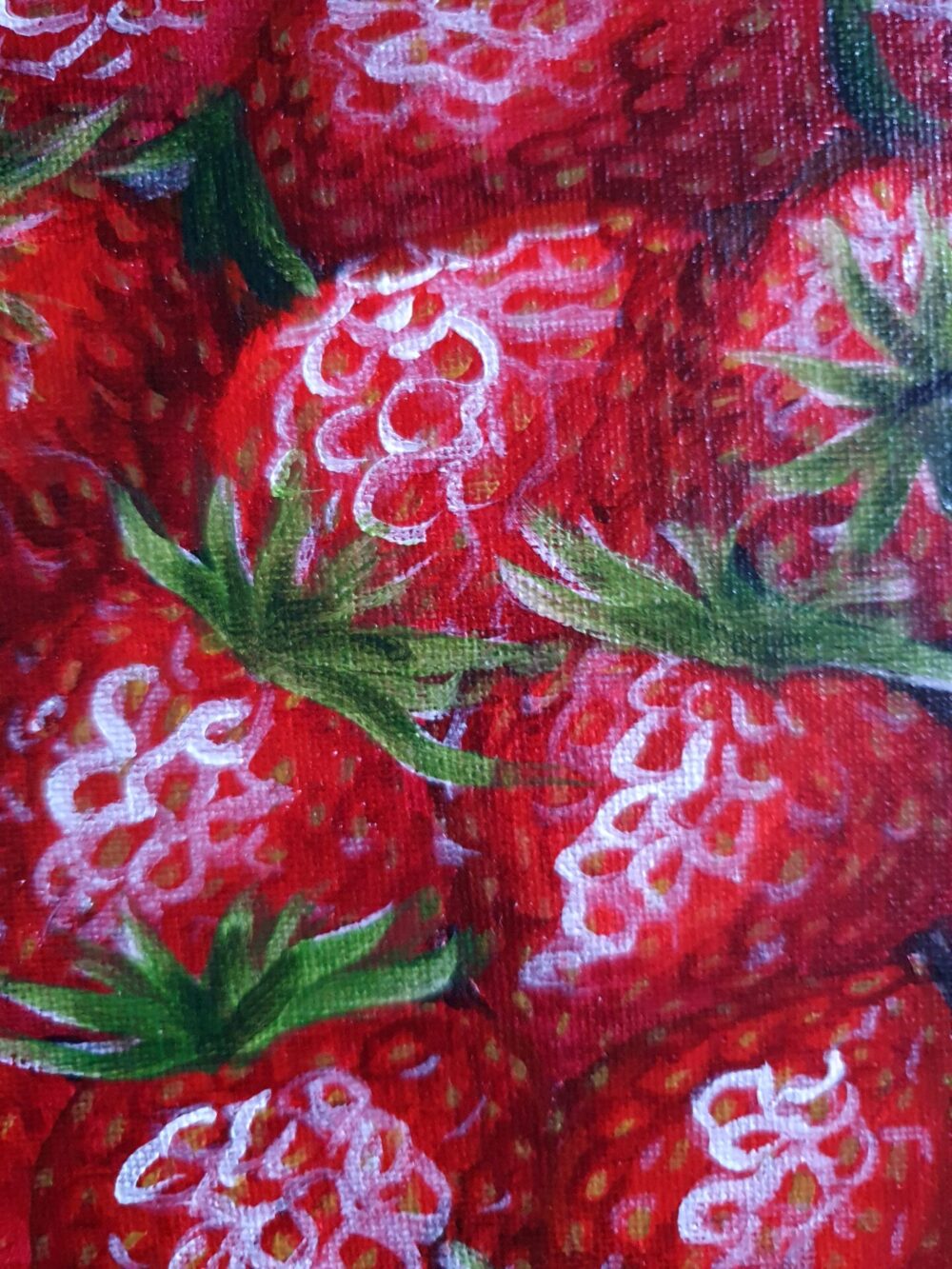 New Acrylic Painting - Strawberries - Image 4