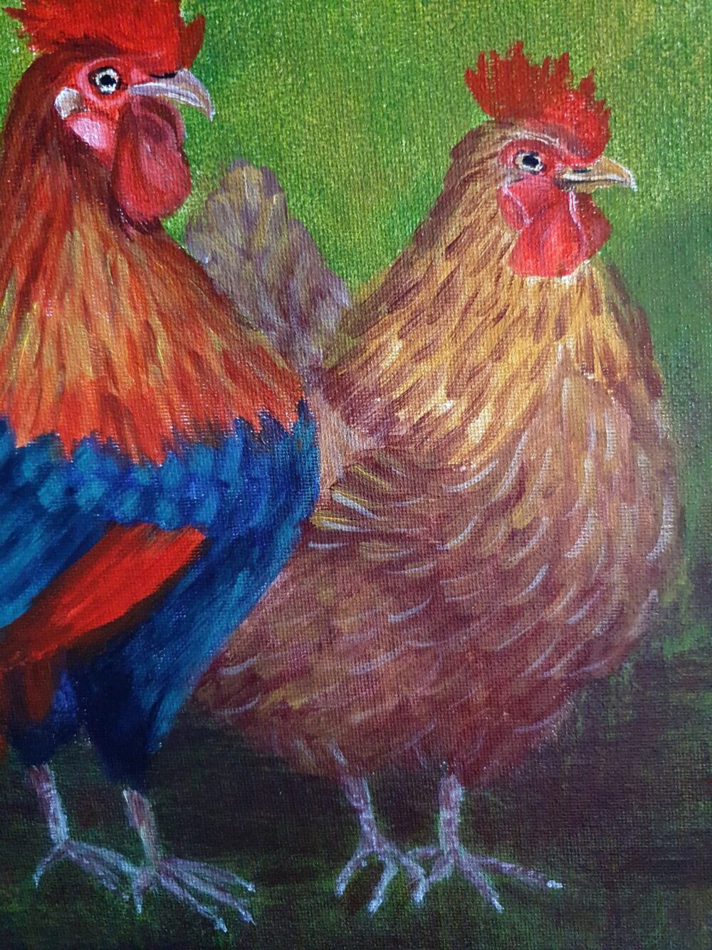 A Countryside Pair: The Rooster and the Hen - Image 2