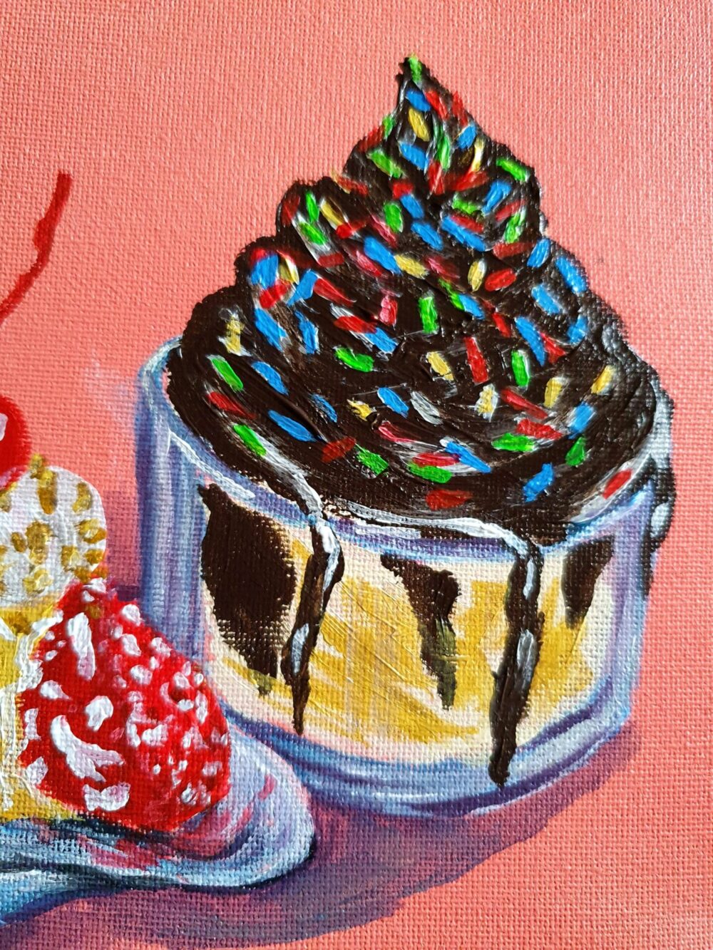 Original Acrylic Painting - A Sweet Sundae Escape - Image 4