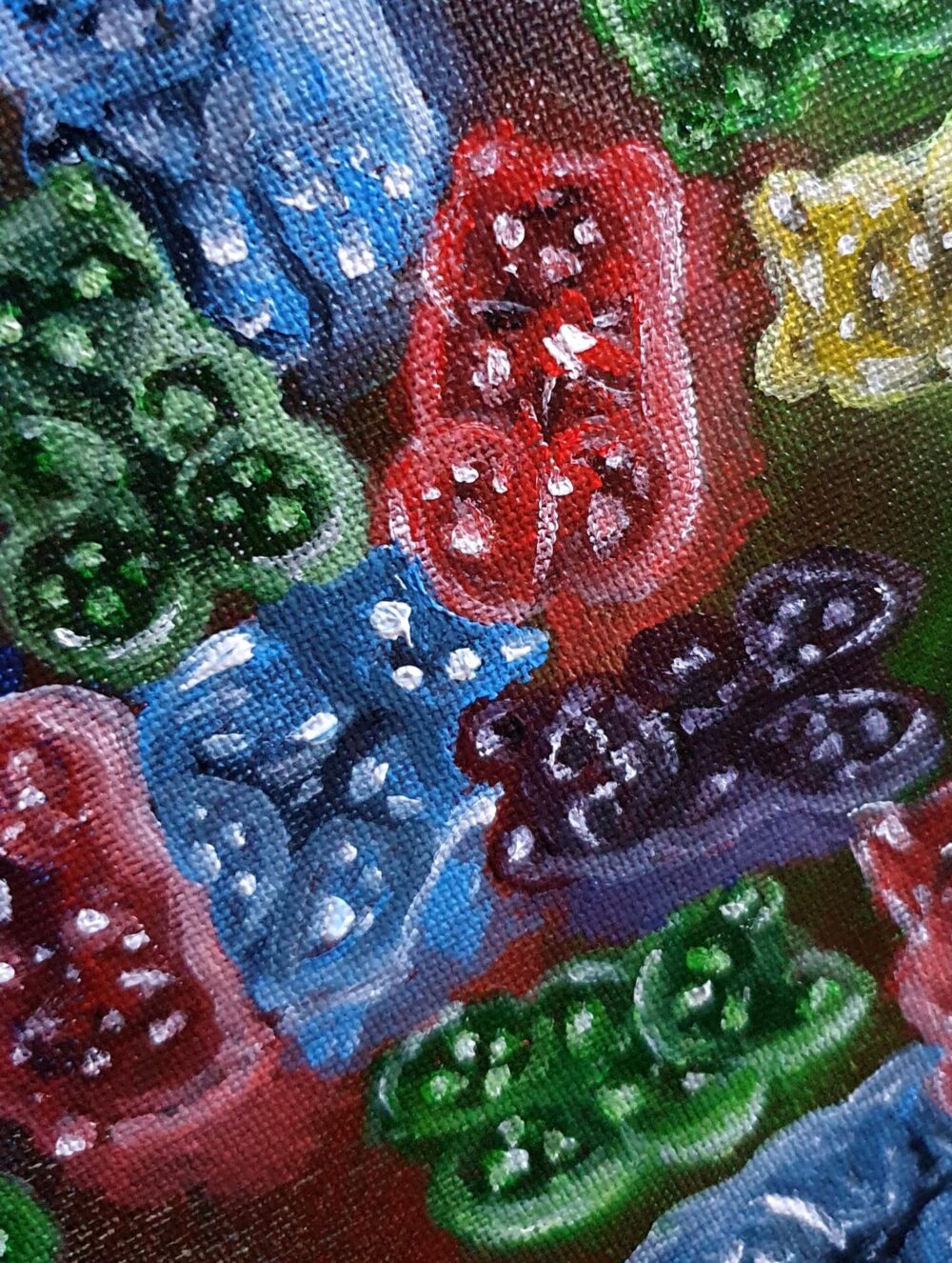 Original Acrylic Painting -Gummy Bears - Image 4