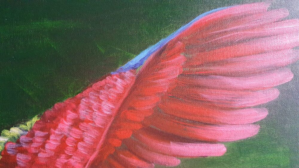 Original Acrylic Painting - Macaw takes Flight - Image 6