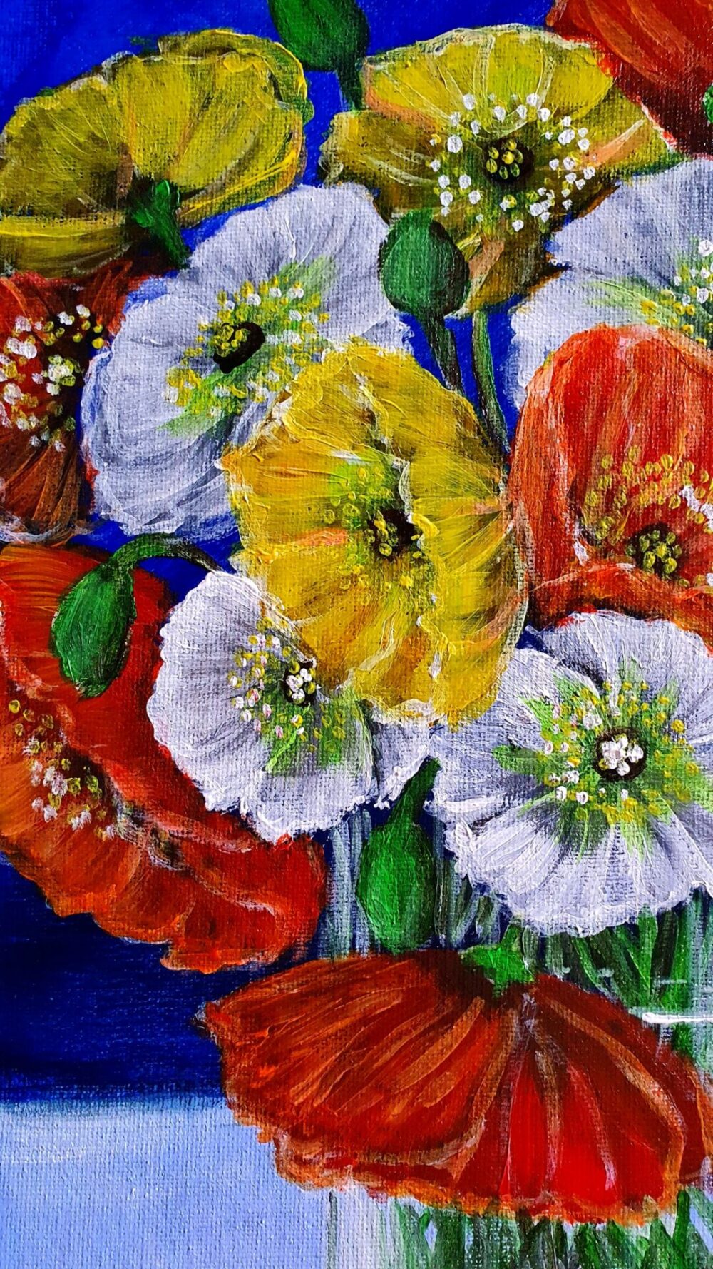 Original Acrylic Painting - Bouquet of Poppies - Image 4