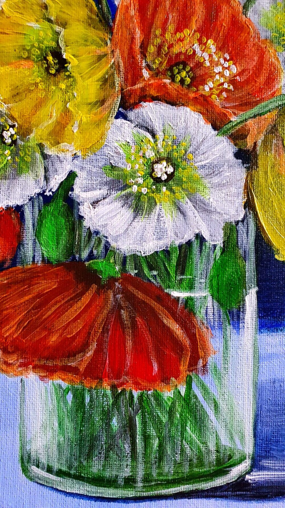 Original Acrylic Painting - Bouquet of Poppies - Image 6