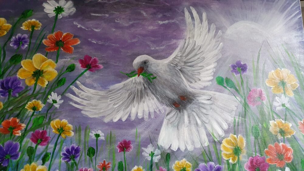 Original Acrylic Painting - Joy, Hope and Peace - Image 2