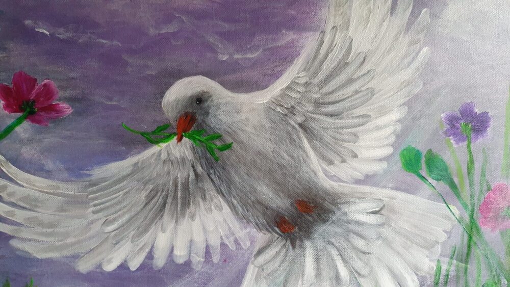 Original Acrylic Painting - Joy, Hope and Peace - Image 3