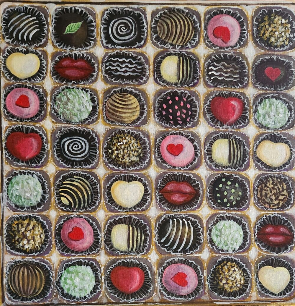 A Tray of Fancy Chocolates