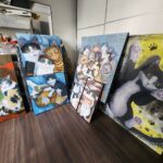 Danielle Art Original Acrylic and Oil Paintings Collection of cat paintings in various styles, showcasing Danielle Siauw's artistry.