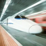 Danielle Art Original Acrylic and Oil Paintings High-speed train in motion, reflecting journey themes, 17 Oct 2025 blog.