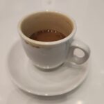 Danielle Art Original Acrylic and Oil Paintings Cup of coffee on a white saucer, simple joy of solitude.